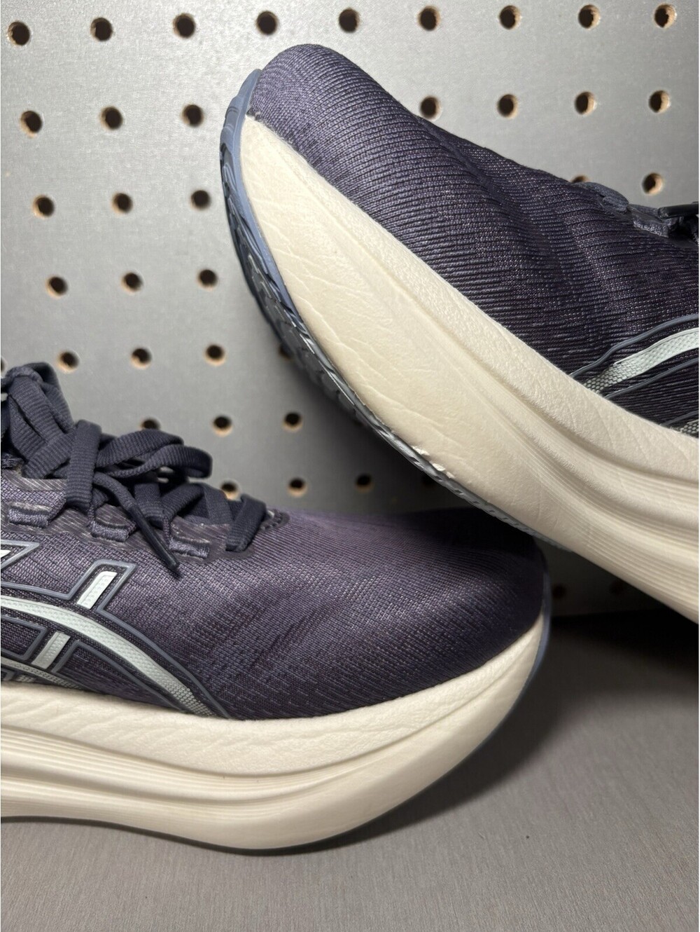 Asics Gel-Nimbus 27 Womens Size 8 Running Shoes Navy Blue White Sneakers - Picture 12 of 14